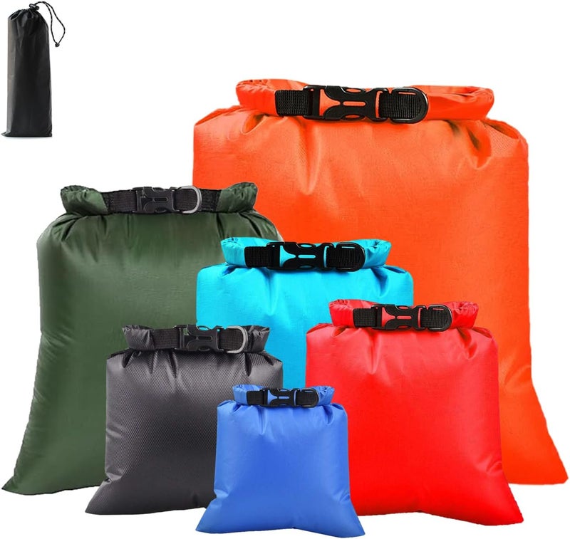 ILZAR Store 6PCS Dry Bags Waterproof, Lightweight Dry Bags for Kayaking Waterproof，Outdoor Waterproof Bag for Kayaking Hiking Boating Camping - Image 1